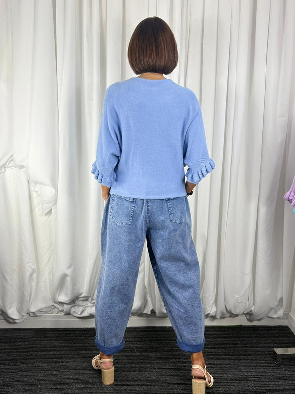 Zodiac knitwear in powder blue