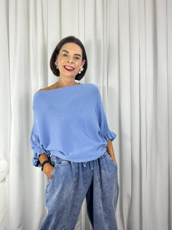 Zodiac knitwear in powder blue