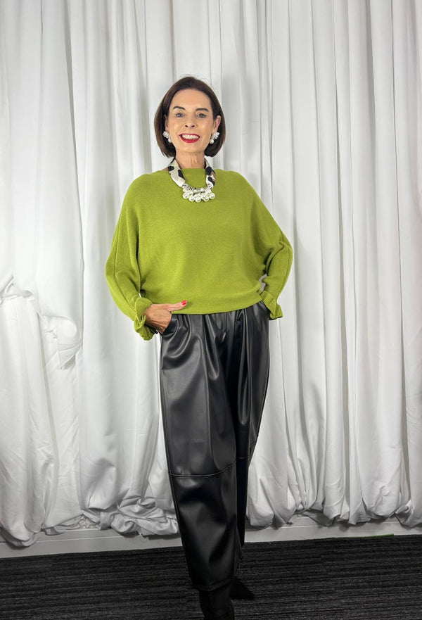 Zodiac long sleeve knitwear in pistachio