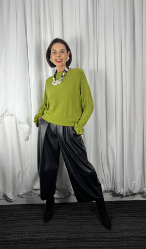 Zodiac long sleeve knitwear in pistachio