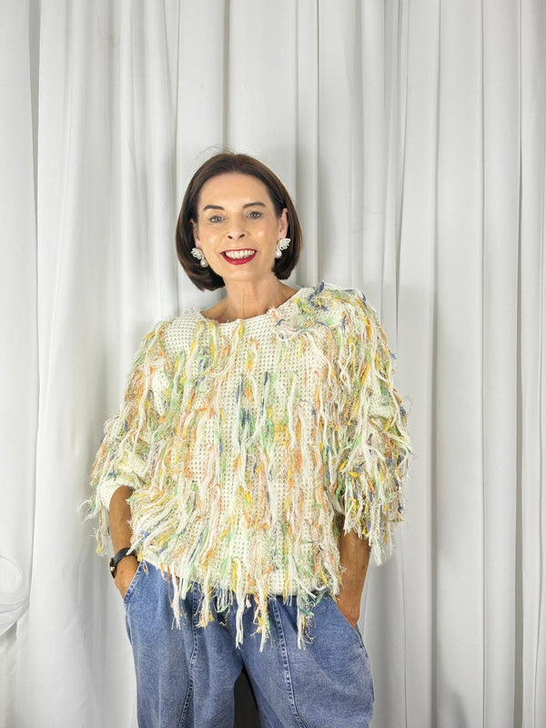 Liza knitwear in ecru and multi