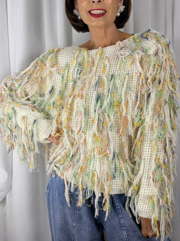 Liza knitwear in ecru and multi