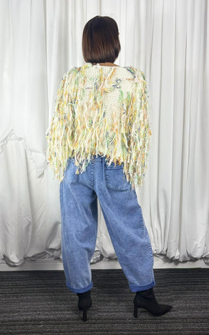 Liza knitwear in ecru and multi