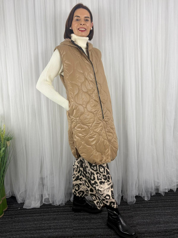 Judith gilet in camel