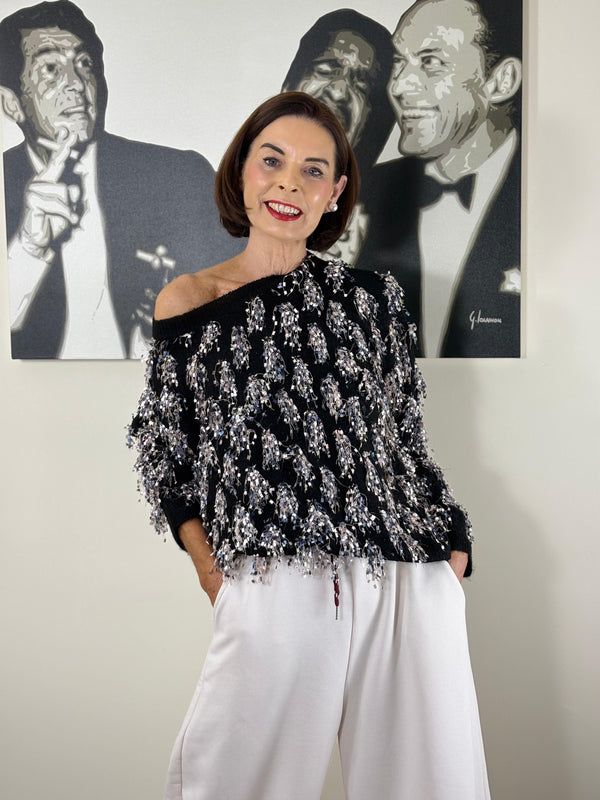 Luna knitwear in black and white