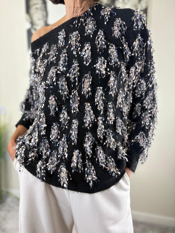 Luna knitwear in black and white