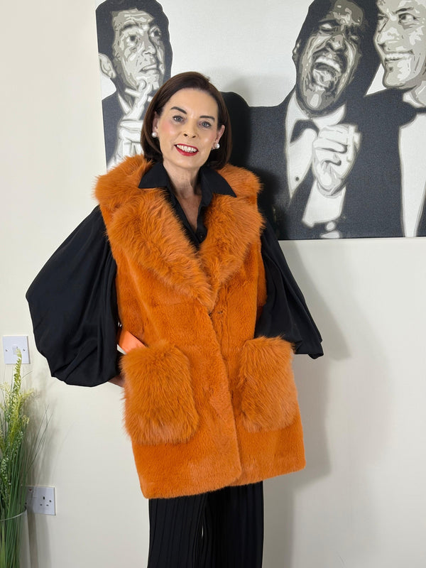 Courty Gilet in BURNT ORANGE -