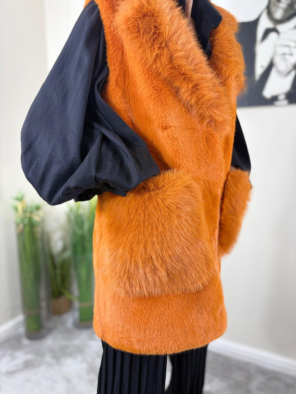 Courty Gilet in BURNT ORANGE -