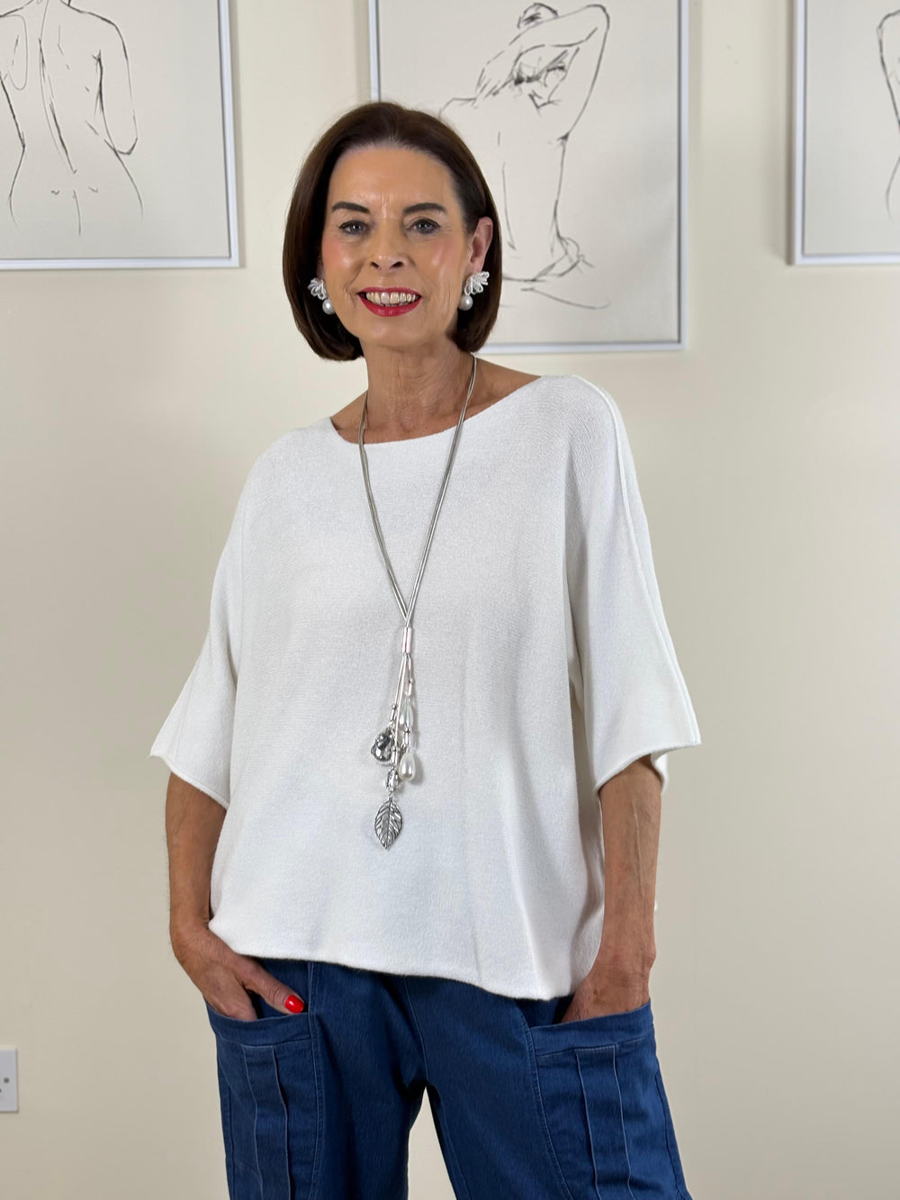 Saliyan knitwear in ecru