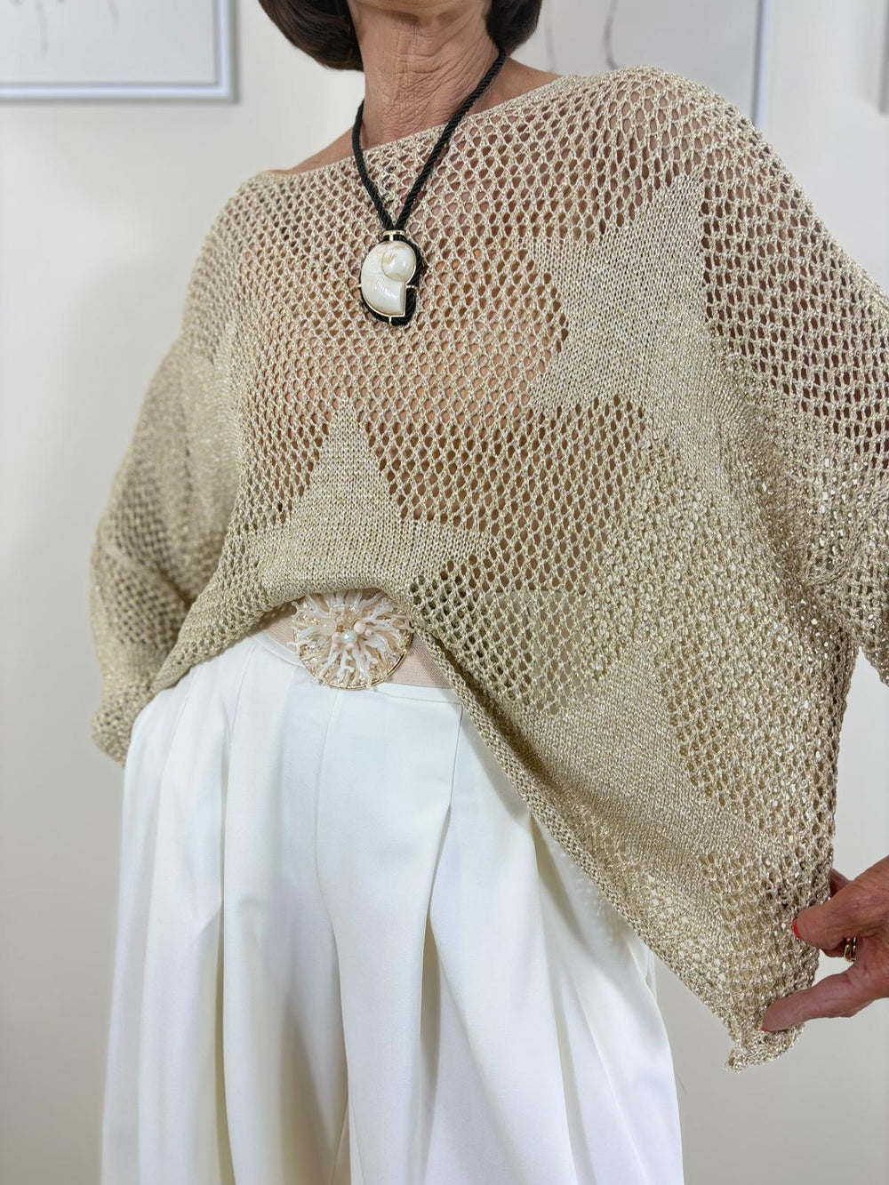 Bello Star knitwear in gold