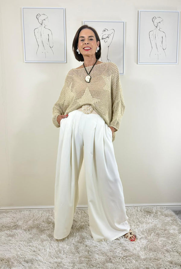 Bello Star knitwear in gold