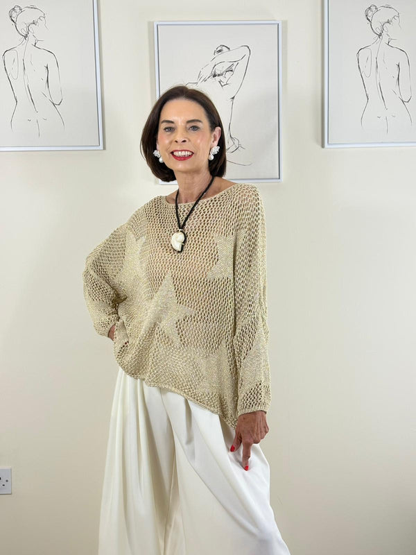 Bello Star knitwear in gold
