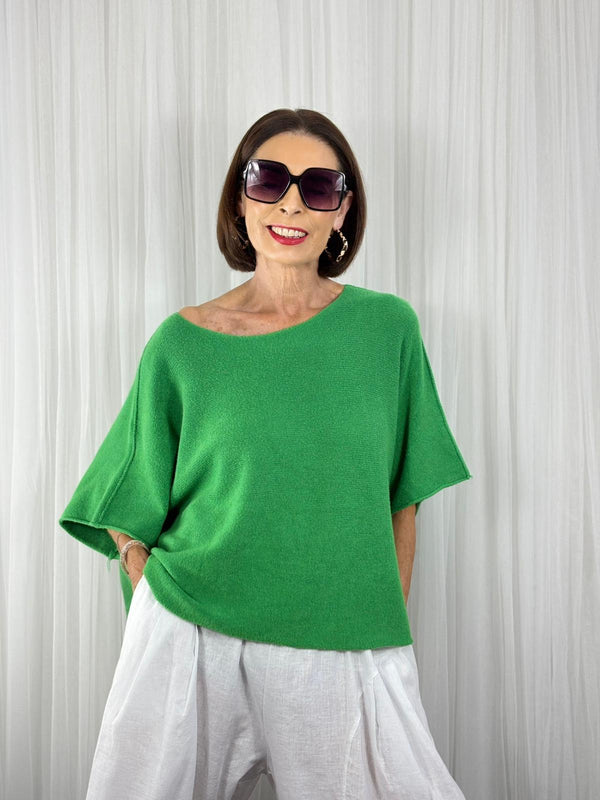 Saliyan knitwear in emerald green