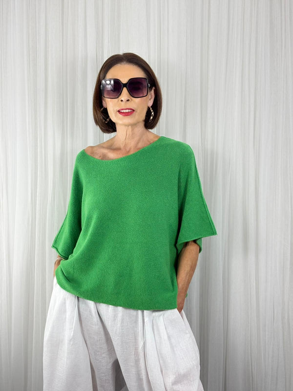 Saliyan knitwear in emerald green