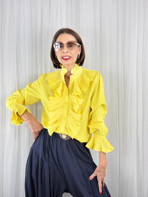 Sylvia shirt in yellow sorbert