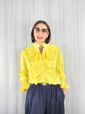 Sylvia shirt in yellow sorbert