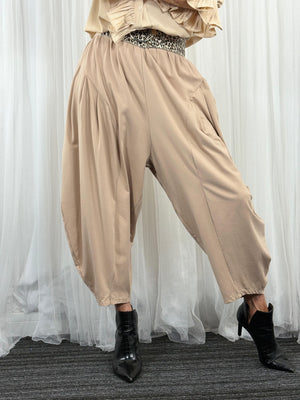 Felicity cocoon trousers in beige
