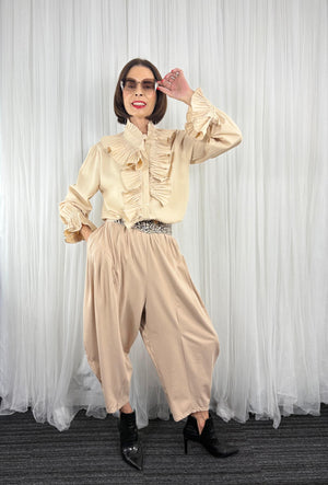 Felicity cocoon trousers in beige