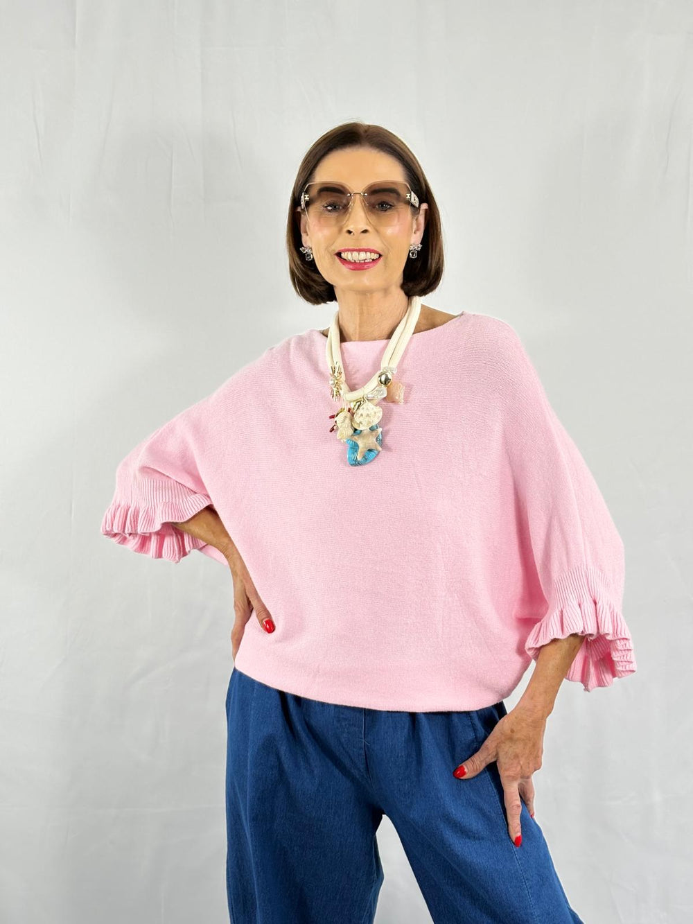 Zodiac knitwear in baby pink