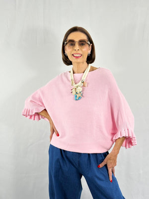 Zodiac knitwear in baby pink