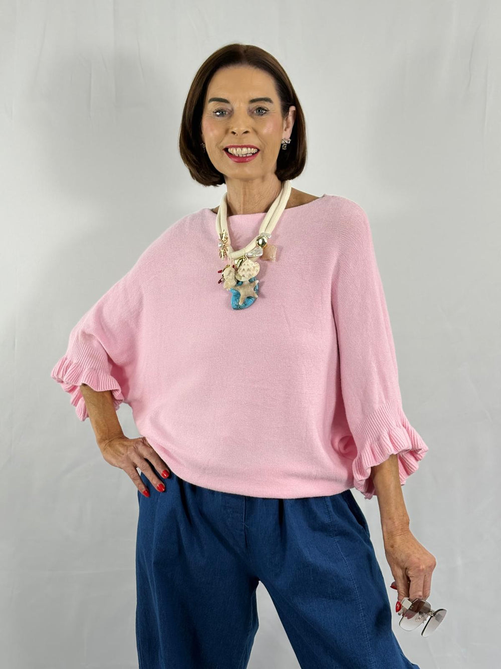 Zodiac knitwear in baby pink