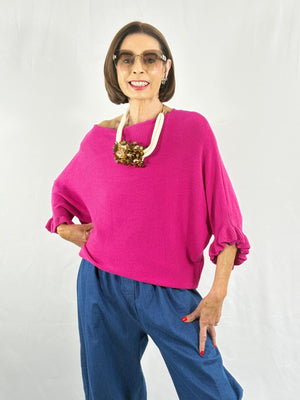 Zodiac knitwear in cerise pink