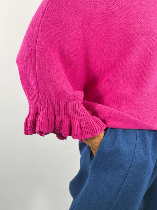 Zodiac knitwear in cerise pink