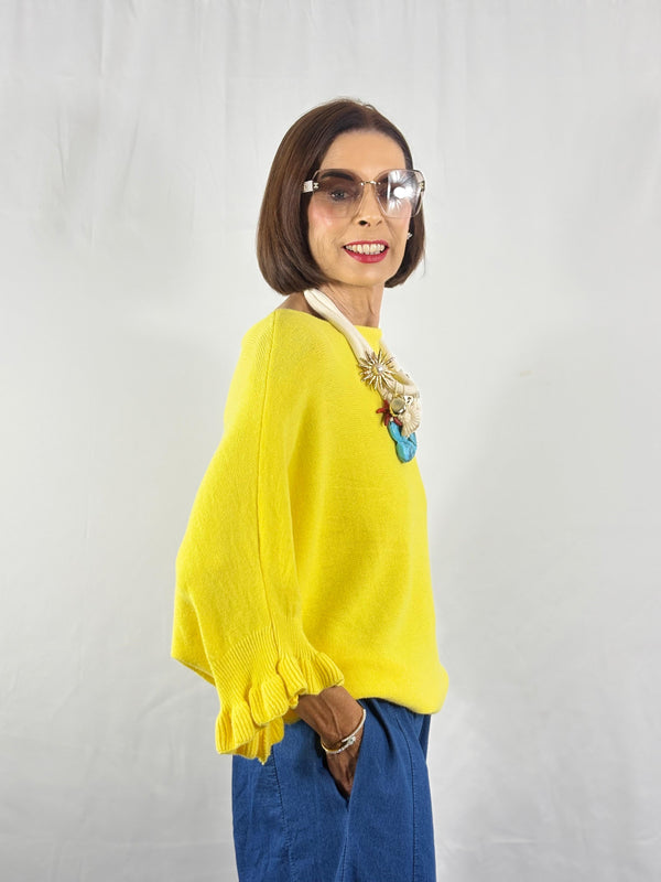 Zodiac knitwear in canary yellow