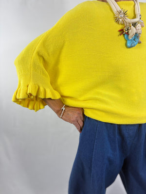 Zodiac knitwear in canary yellow