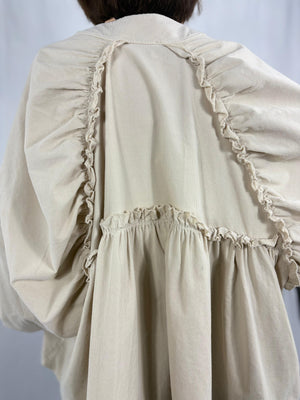 Kristy fine pin cord top in beige