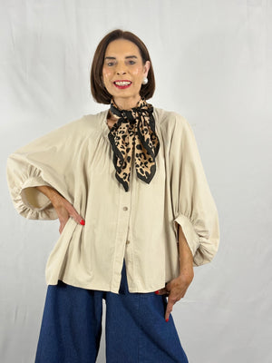 Kristy fine pin cord top in beige