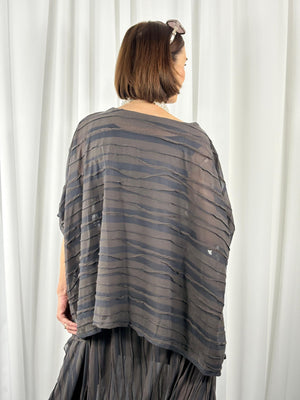 Toni quirky co-ord suit in slate grey