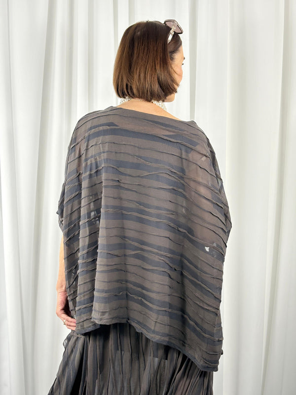 Toni quirky co-ord suit in slate grey