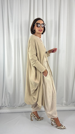 Malana Waterfall jacket in stone