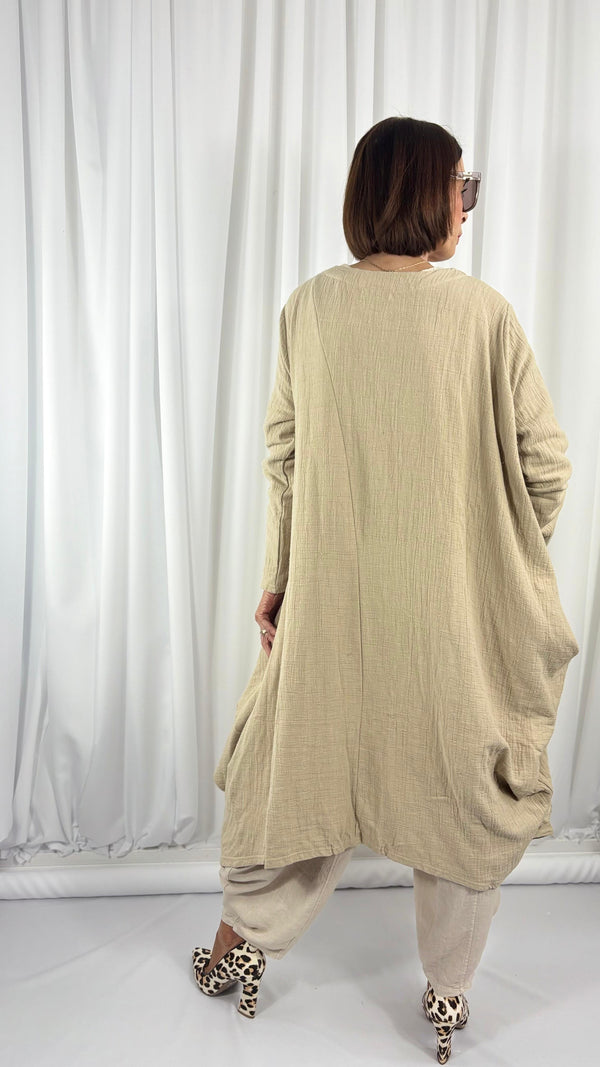 Malana Waterfall jacket in stone