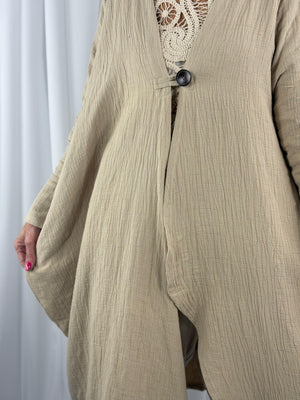 Malana Waterfall jacket in stone