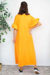 Ruffle Dress in Orange