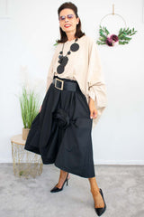 Rosaline A-Line Skirt in Black