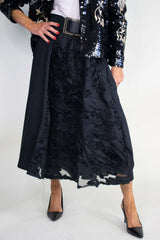 Trulie Tapestry Skirt in Classic Black