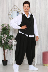 Raffi top over layering in Black