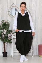 Raffi top over layering in Black