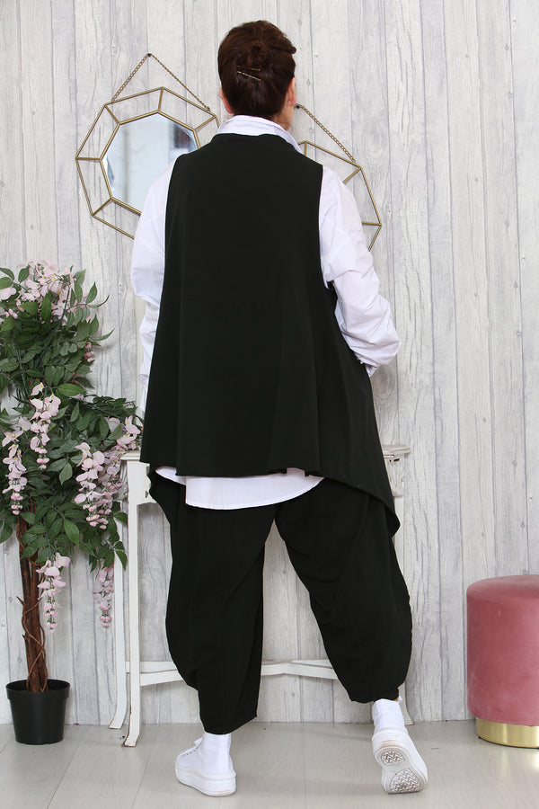 Raffi top over layering in Black