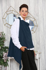 Raffi top over layering in Navy