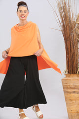 Raffi top over layering in coral