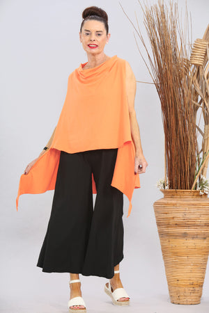 Riviera top over layering in coral
