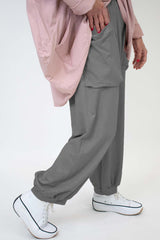 Carla Cocoon Trouser in Slate Grey