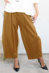 Charlie Scuba Cocoon Trouser in Camel