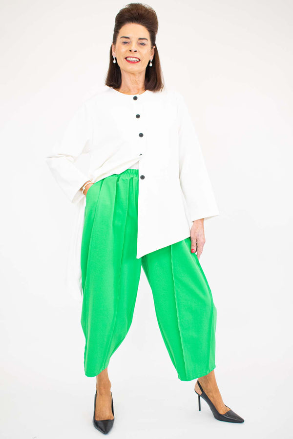 Luxury Marsielle Seam Trouser in Jade Green