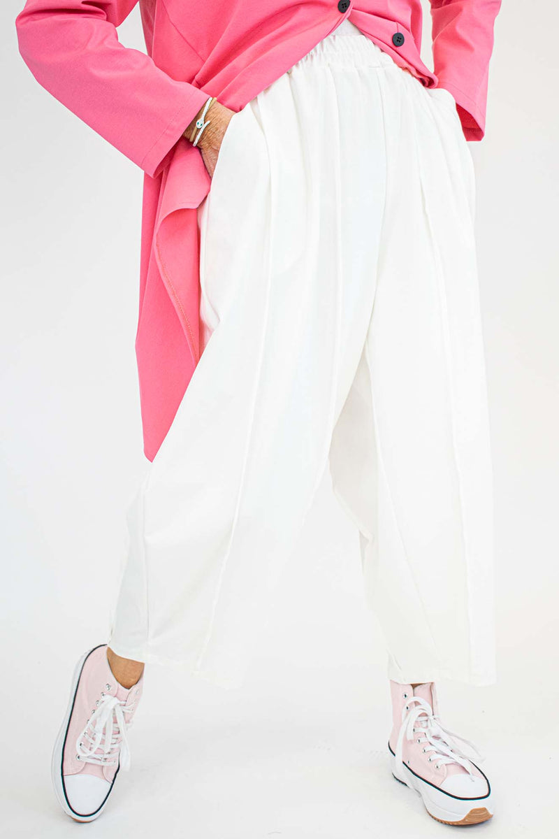 Luxury Marsielle Seam Trouser in Warm White