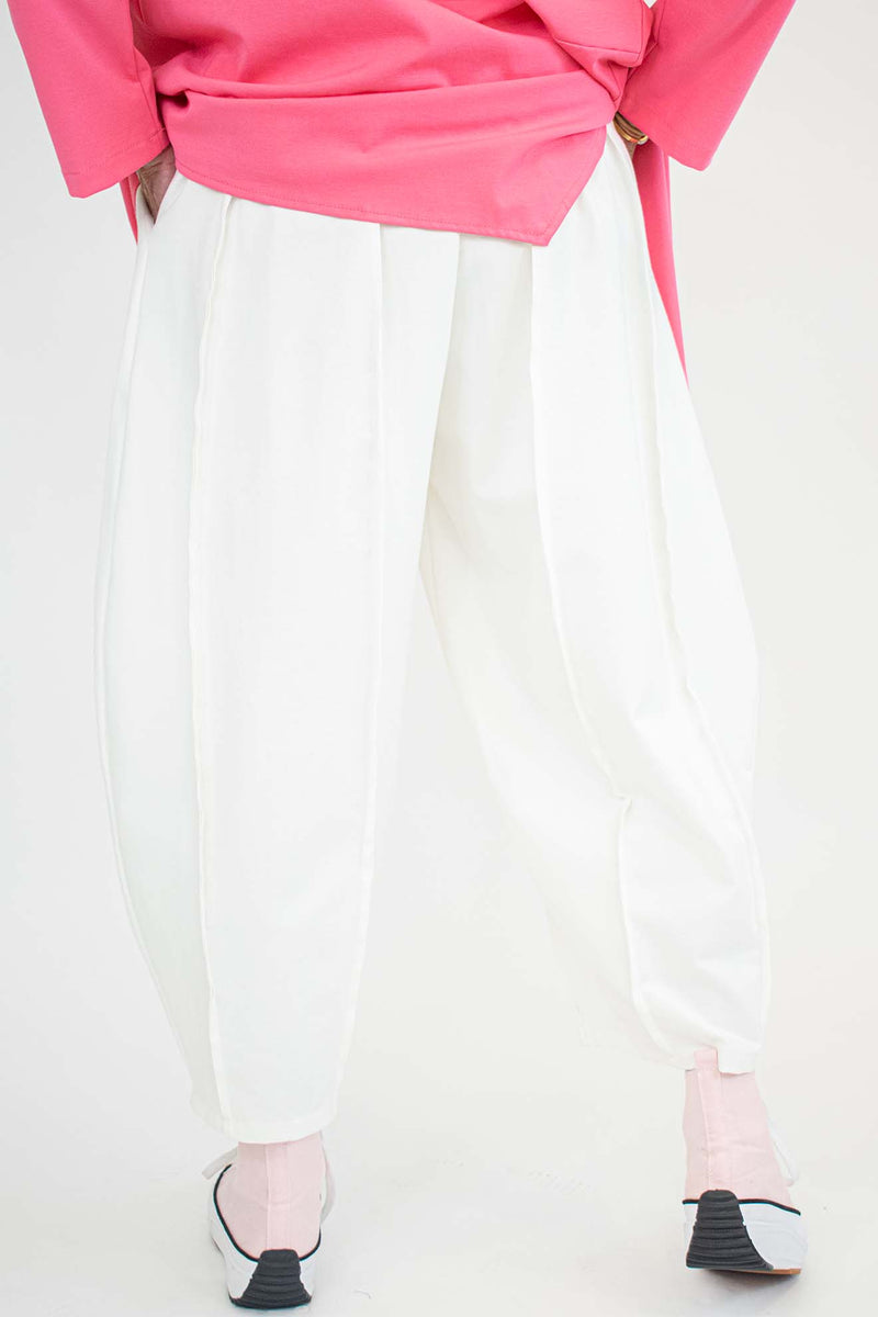 Luxury Marsielle Seam Trouser in Warm White